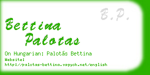 bettina palotas business card